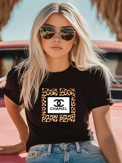 Футболка с принтом шанель ICONIC STYLE 204647836 купить за 634 ₽ в интернет‑магазине Wildberries