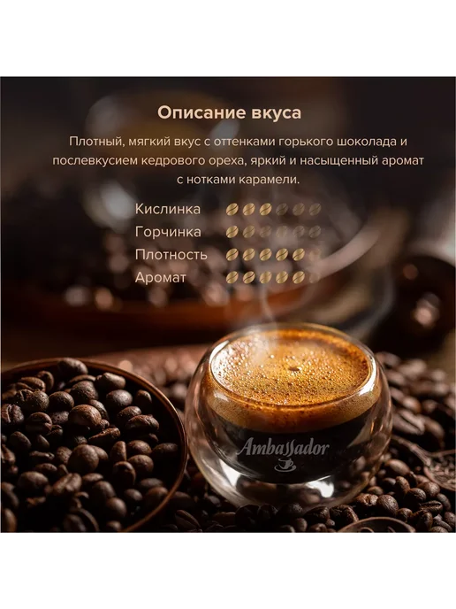 Ambassador Кофе в зернах 1 кг Professional Line Crema, 1 кг, фото 5