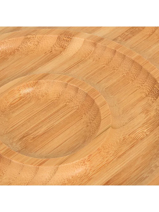 FOOD TRAY Менажница бамбук, 3 секции, коричневый, фото 2