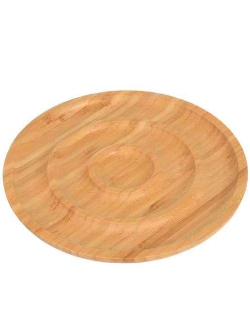FOOD TRAY Менажница бамбук, 3 секции, коричневый, фото 3