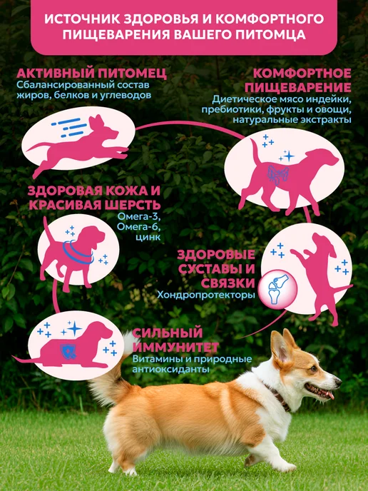 Сухой корм PET’S BRUNCH для собак, средние, индейка, 11 кг, фото 2