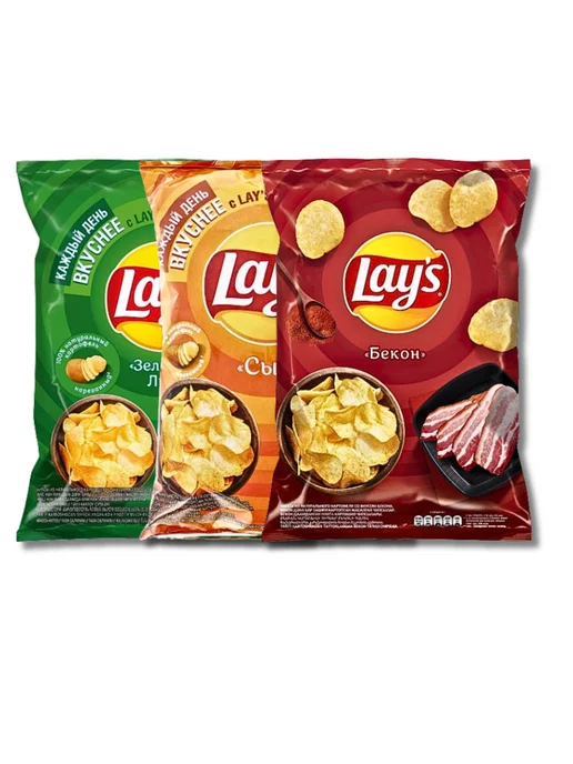 Lay's Lays Чипсы картофельные набор 12 шт 3 вкуса 70 гр, 12 шт, 70 г, фото 4