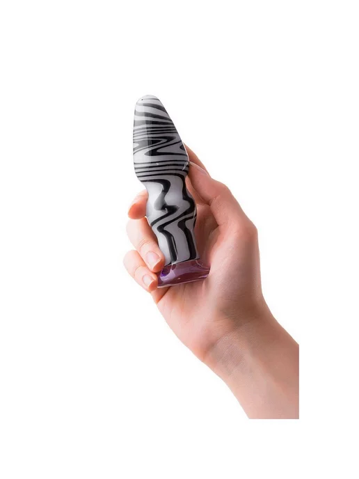 Sexus Glass Анальная втулка, стекло, 12,5 см, черный, фото 6