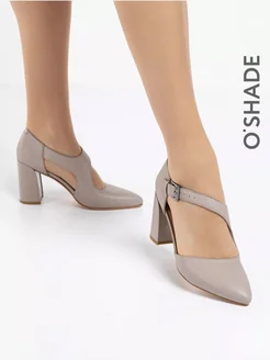 Туфли кожаные женские на каблуке O`SHADE 204876315 купить за 3 255 ₽ в интернет-магазине Wildberries