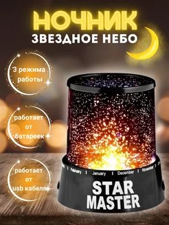 Многофункциональный ночник Звездное небо Home Shop 204895678 купить за 242 ₽ в интернет-магазине Wildberries