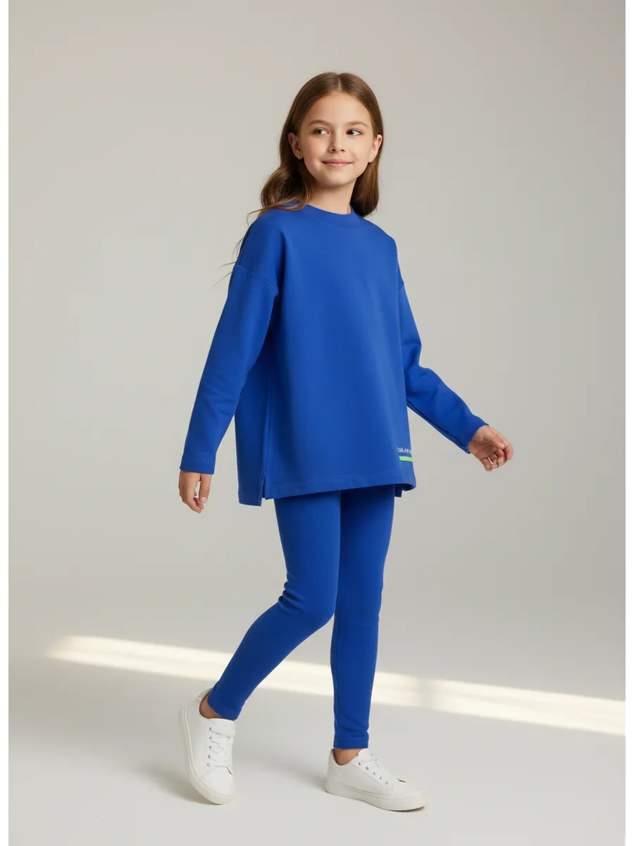 Комплект: Лонгслив+брюки, Dazzling Blue 18-3949