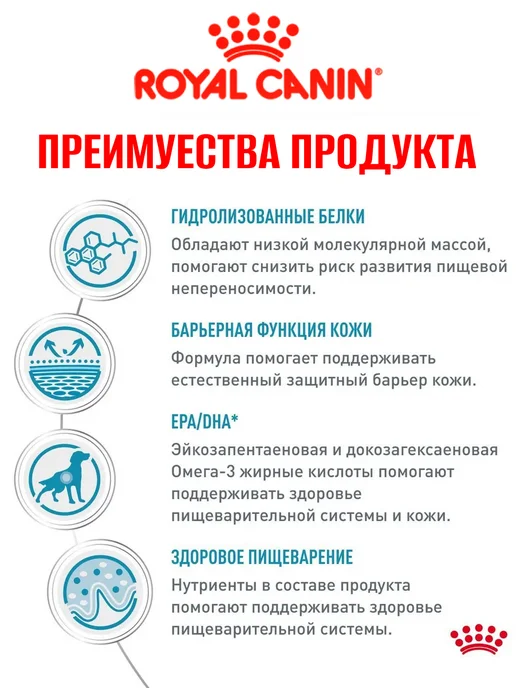 Сухой корм Royal canin Hypoallergenic Аллергией для собак, 1,5 кг, фото 2