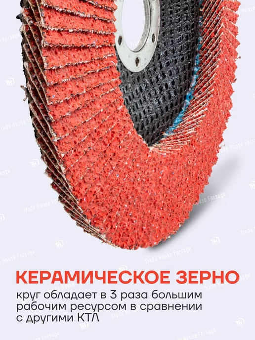 FORSAGE Круг лепестковый керамический торцевой Р100, красный, фото 2