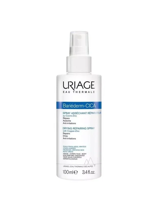 URIAGE Подсушивающий спрей с медью и цинком Bariederm-Cica, 100 мл, фото 2