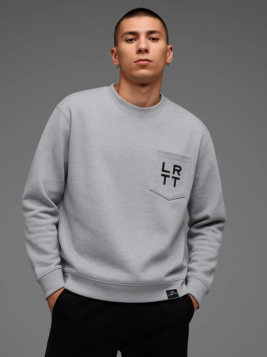 Лонгслив, Grey melange T2