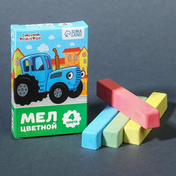 Мелки цветные школьные 4 цвета