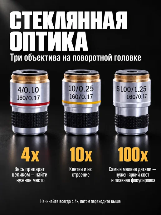 Zoom In! Микроскоп школьный профессиональный биологический 5000x, белый, фото 4