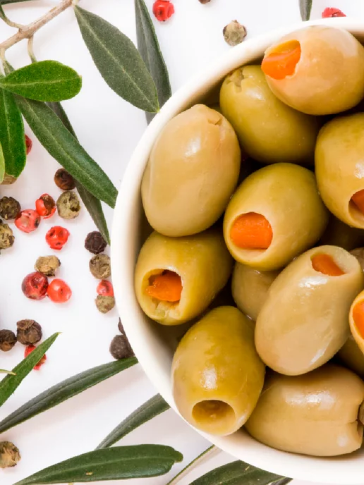 Delphi Food Оливки фаршированные пастой из перца в рассоле,350г, 350 г, фото 2