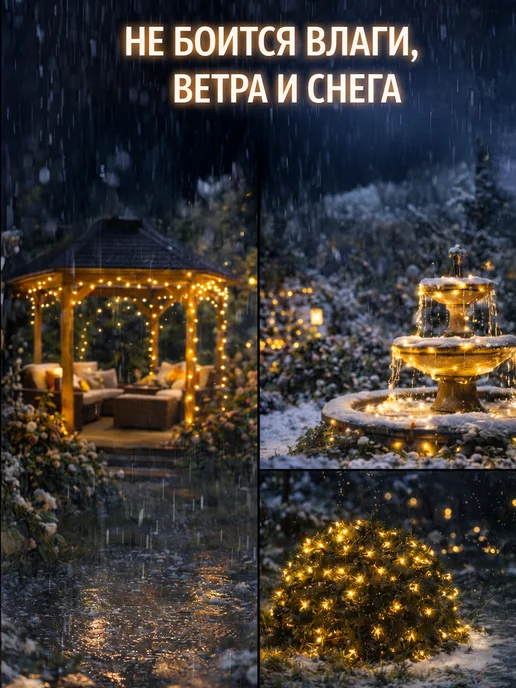 Light4Life Светильник уличный на солнечной батарее для сада 100 метров, вариант, фото 8