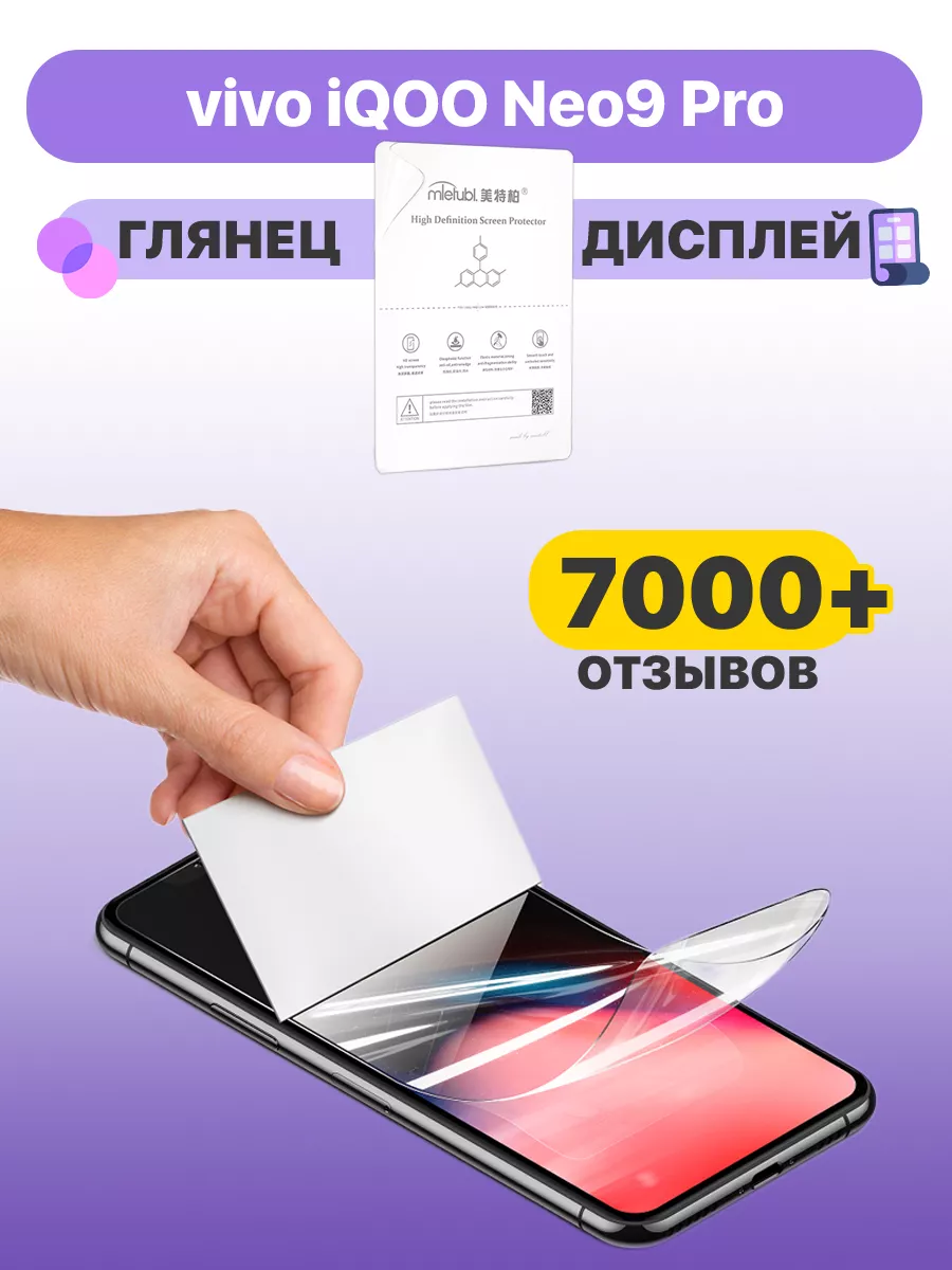 Гидрогелевая пленка на vivo iQOO Neo9 Pro глянцевая дисплей CaseUp  205299845 купить за 227 ₽ в интернет-магазине Wildberries