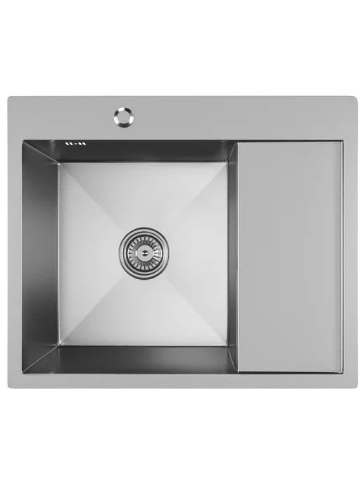 MIXLINE Мойка для кухни нержавейка 780х500 с сифоном сатин, 60x50, фото 2