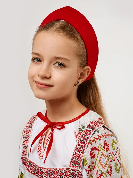 MOUN Русский народный костюм сарафан с рубашкой детский, белый, фото 6