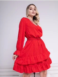 Платье летнее праздничное в горошек 205380686 купить за 922 ₽ в интернет-магазине Wildberries