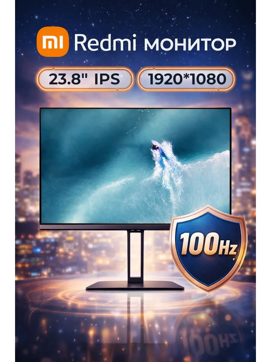 Монитор для ПК 24" 100 Гц P24FBB-RA 1A IPS CN черный
