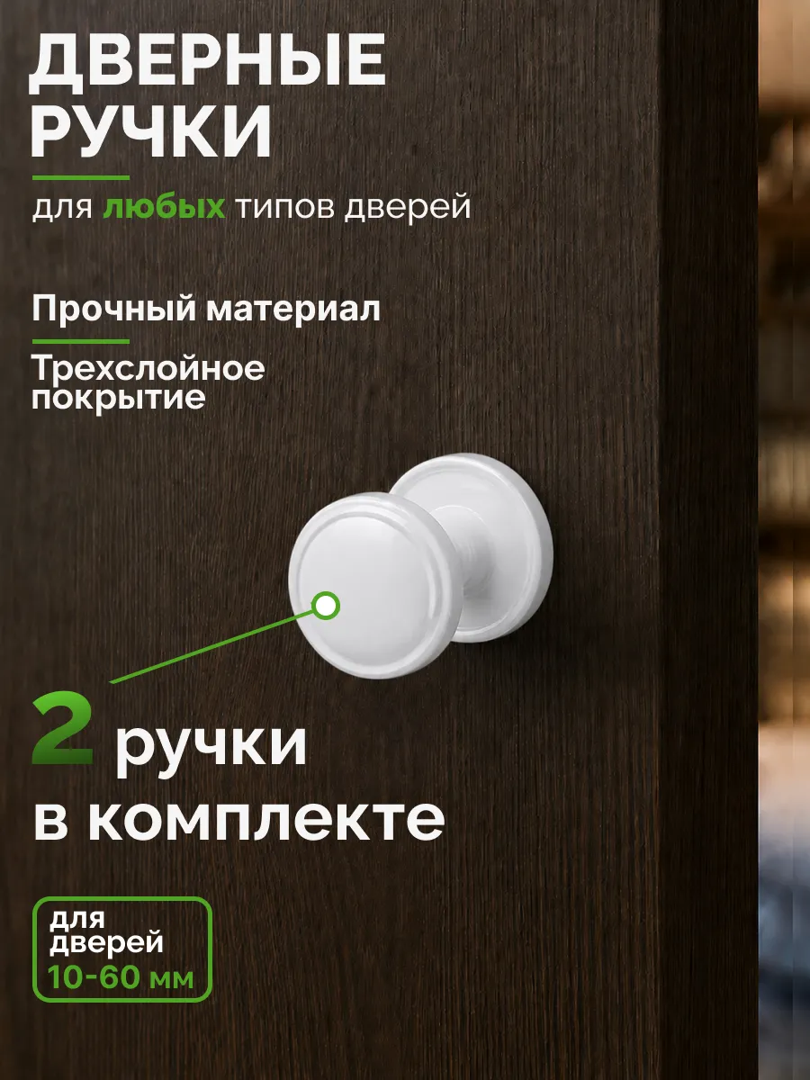Ручка дверная межкомнатная на винте шпилькой круглая