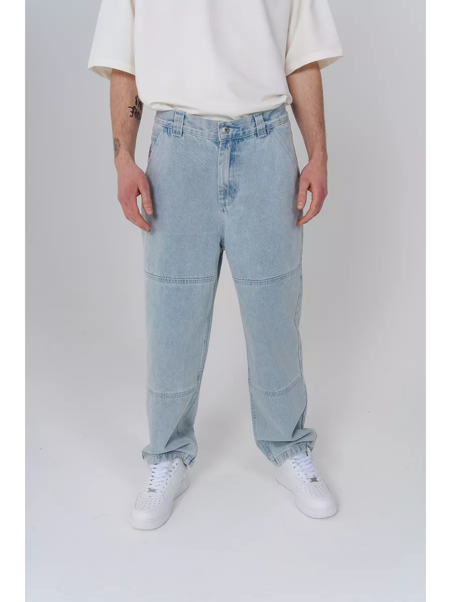 C.E くすぐったい Panel Denim Beach Pants Bleach