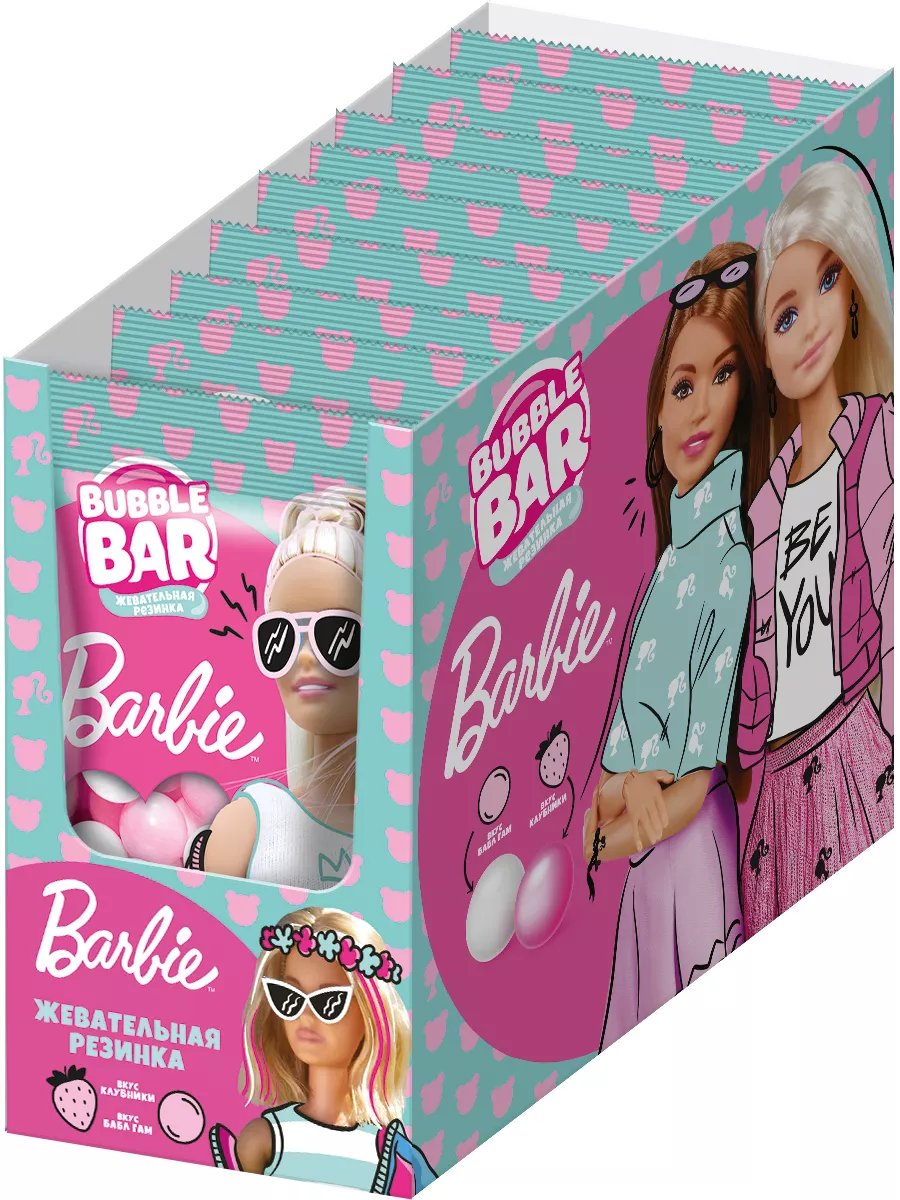 Жевательная резинка Barbie Babble Bar, 24 шт по 40 г Конфитрейд 205449354  купить за 823 ₽ в интернет-магазине Wildberries