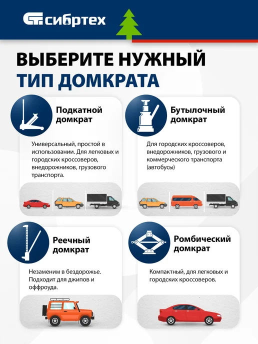 СИБРТЕХ Домкрат автомобильный бутылочный 3т, 180-320 мм, 50801, вариант, фото 7