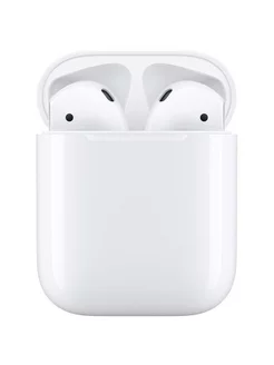 Наушники AirPods 2 с зарядным футляром White Apple 205470610 купить за 11 134 ₽ в интернет-магазине Wildberries