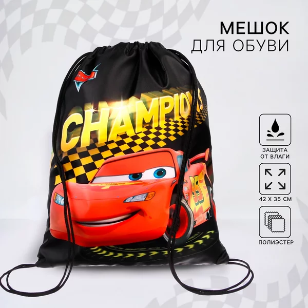 Мешок для обуви 35х42 см Тачки