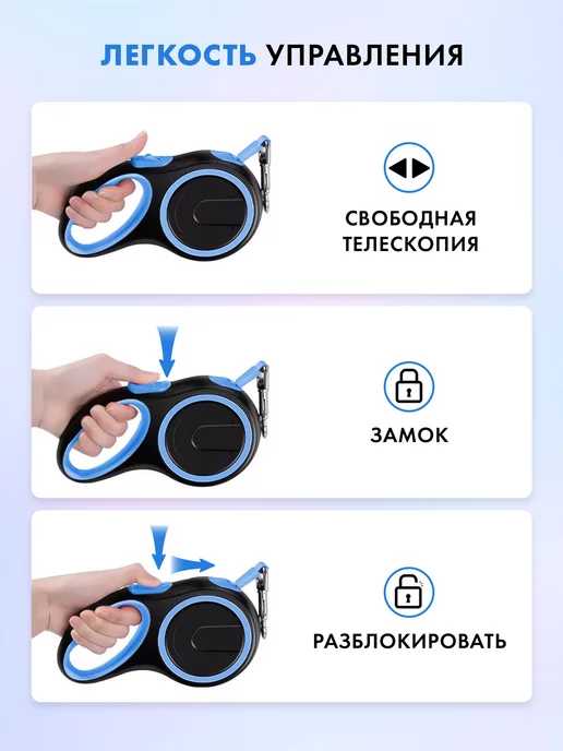 Purrfect Place Поводок рулетка 5 м, 5 м, фото 7