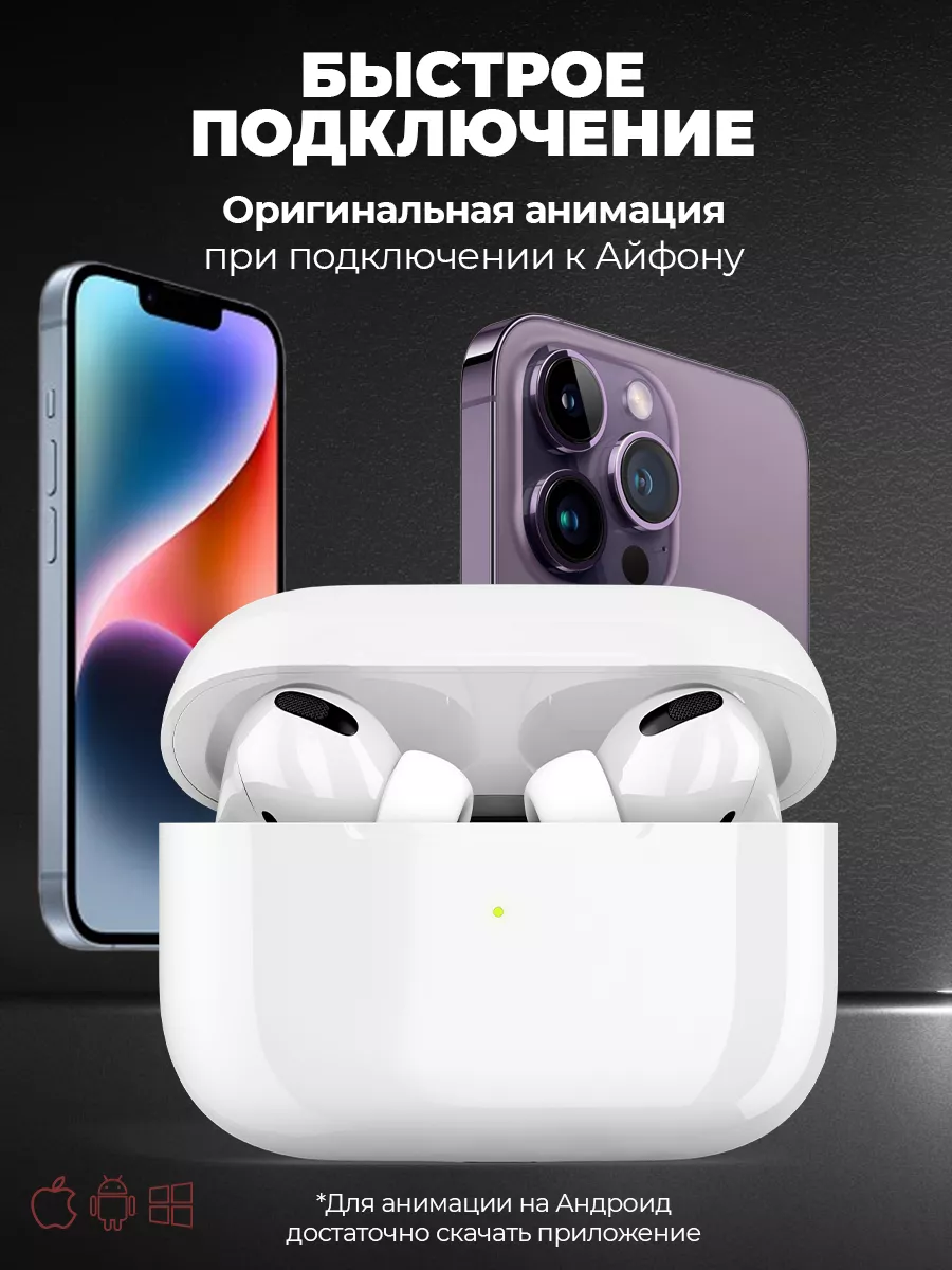 Наушники беспроводные Air Pro для iPhone Android 205638335 купить в  интернет-магазине Wildberries