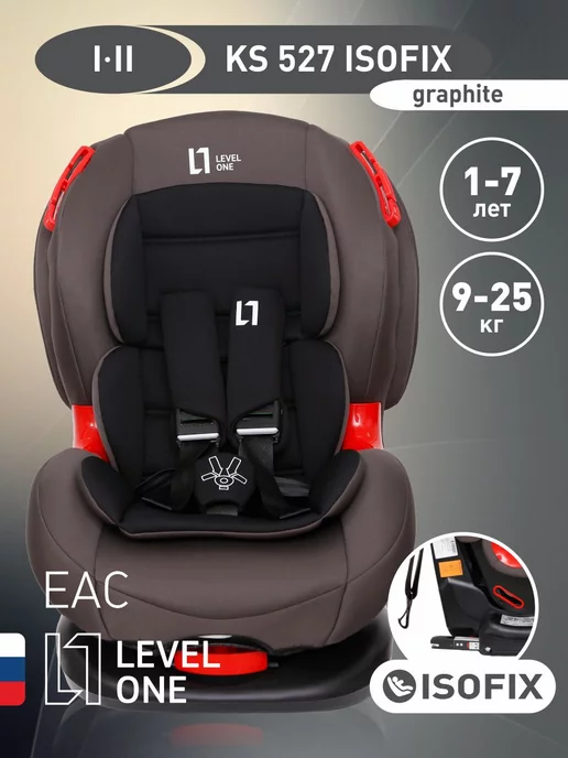 Еду-Еду Автокресло детское 9-25кг с ISOFIX