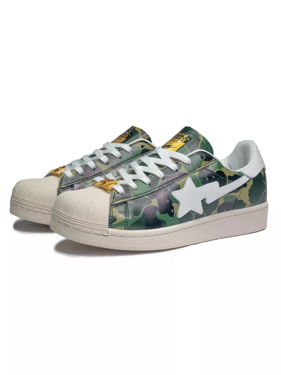 Adidas Superstar Bape спортивные суперстары скейтерские Sneaker Shop  205866235 купить в интернет-магазине Wildberries