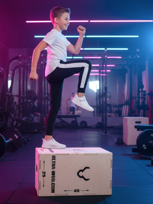 ULTRA-WOD Плиобокс степ платформа для запрыгивания, коричневый