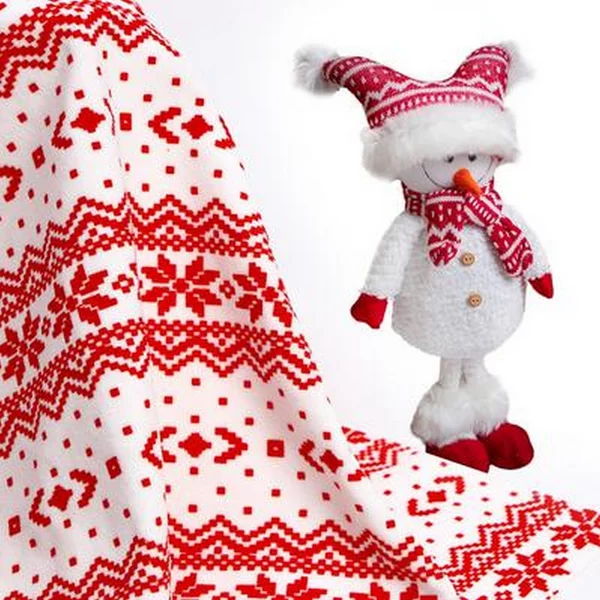 Велюр для творчества и шитья плед новогодний 100х180