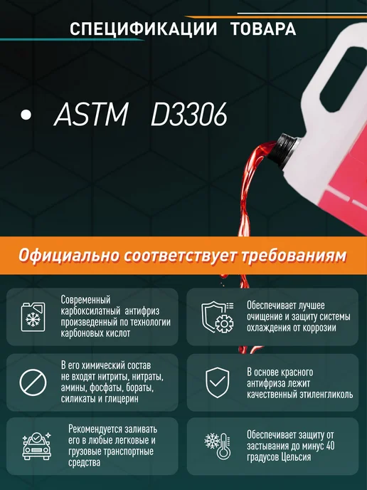 SAPSAN Антифриз красный -40 5кг, 10 кг, фото 3