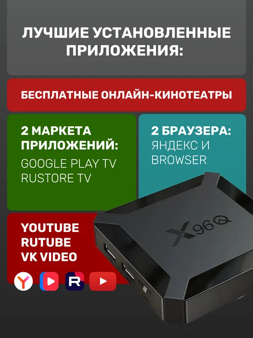 VINEГРЕТ Цифровая приставка для телевизора андроид со смарт 2 16, вариант, фото 7
