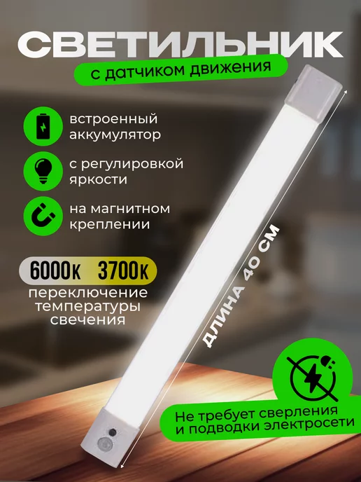 light&fine Светильник с датчиком движения. Умный LED