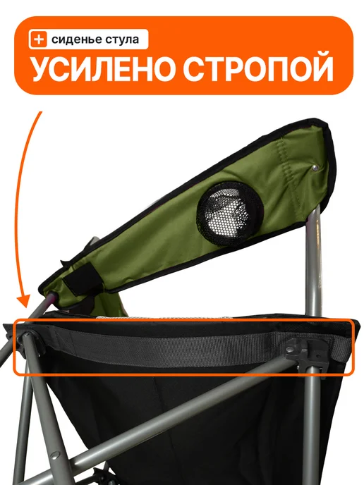 PRESIDENT FISH Стул туристический 8713 010 зеленый, зеленый, фото 5