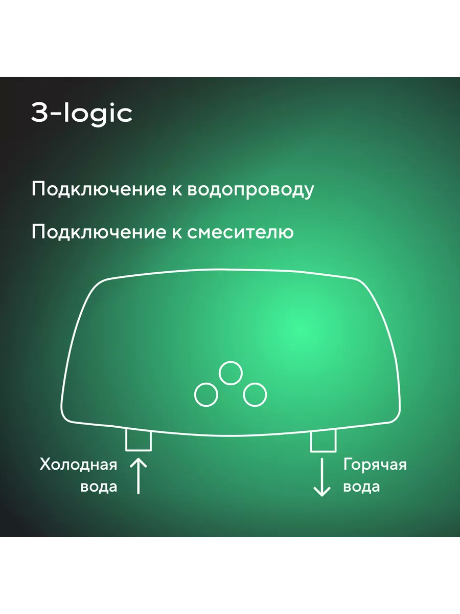 Водонагреватель проточный Ballu 3-Logic TS (3,5 kW) кран+душ Ballu  206292015 купить в интернет-магазине Wildberries