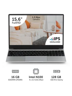 Ноутбук RB-1552 15,6 N100 4x0.8GHz, 16Gb, 128Gb SSD Azerty 206296397 купить за 24 408 ₽ в интернет-магазине Wildberries