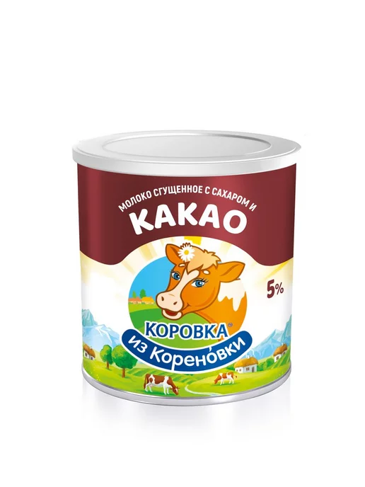 Коровка из Кореновки Молоко сгущенное с сахаром и какао 5%, КизК, 360 г, 360 г, 10 шт, фото 2
