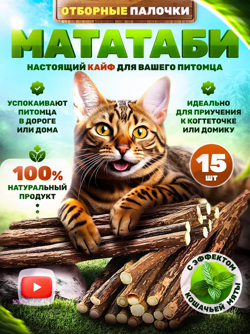 DPzoo Палочки мататаби для кошек с мятой натуральные