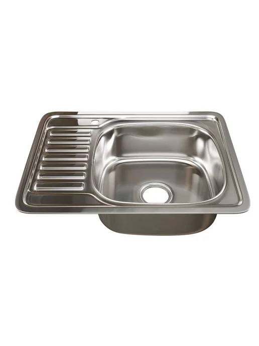 MIXLINE Мойка для кухни врезная прямоугольная 65х50см с сифоном, 65x50 см, фото 2