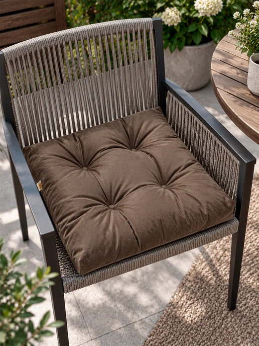 МАТЕX Подушка на стул без завязок VELOURS 40х40 см, 40x40 см, фото 5