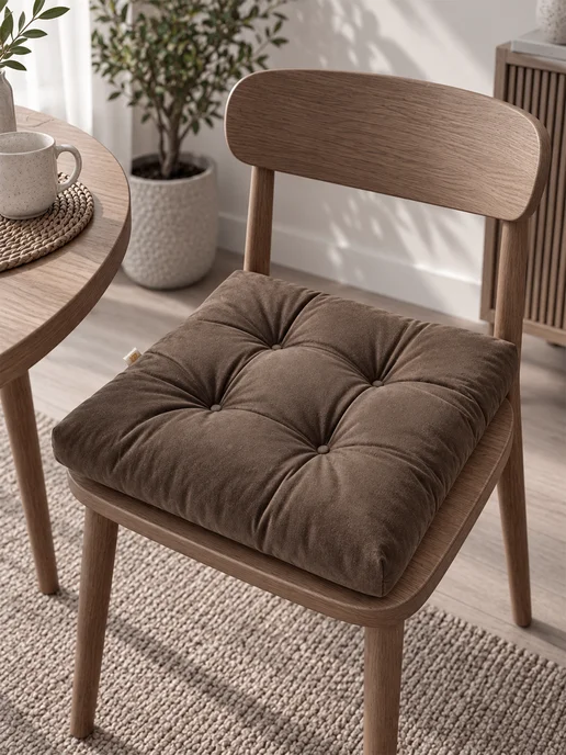 МАТЕX Подушка на стул без завязок VELOURS 40х40 см, 40x40 см, фото 7