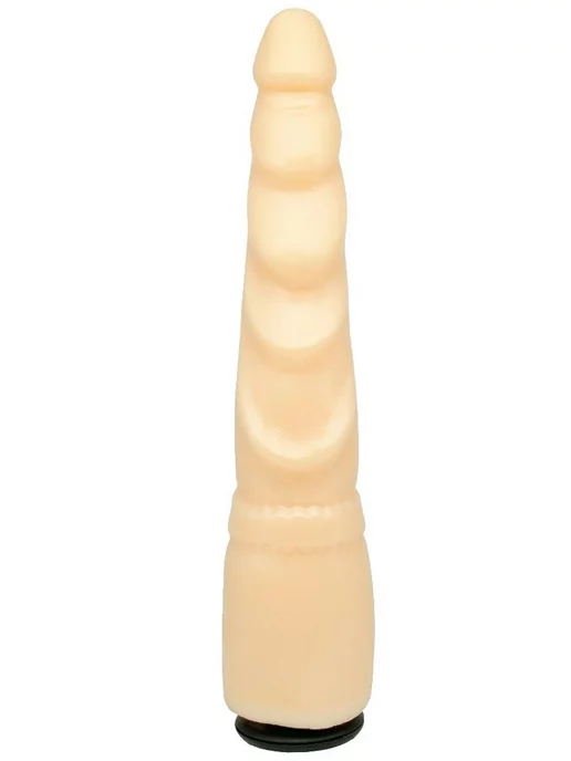 ToyForFun Насадка фаллоимитатор в виде ёлочки на страпон харнесс, 18см, бежевый, фото 2