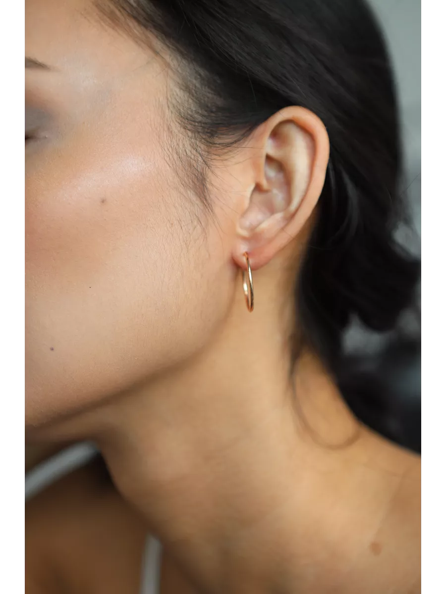 Серьги кольца 2 см BUT!JEWELS 206467778 купить за 2 354 ₽ в
