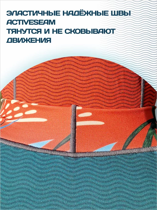 Funtomask Гидромайка с капюшоном футболка для плавания, серый, фото 2