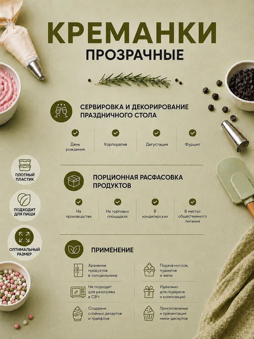 СМП-Склад Одноразовые креманки Пагода для десертов 120мл, 120 мл, фото 3